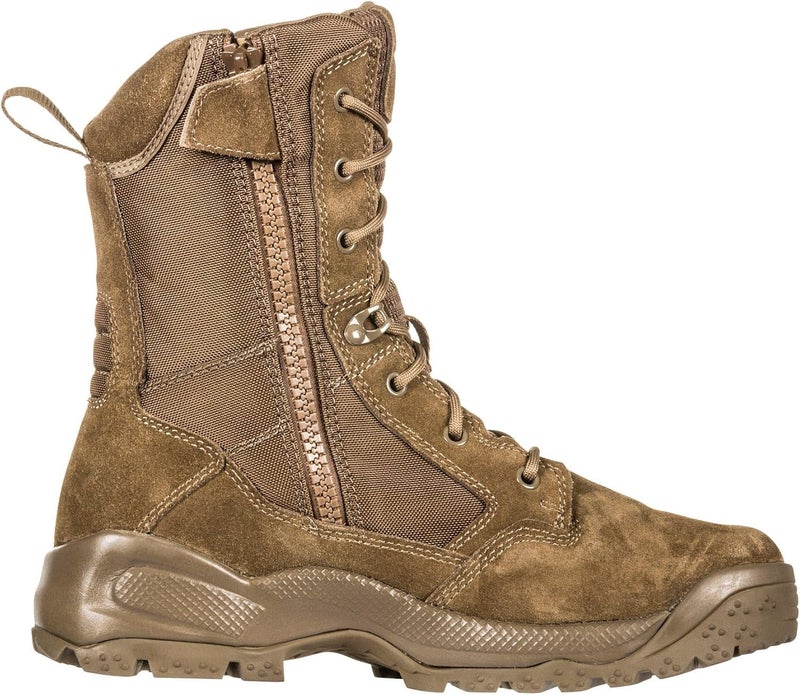 5.11 Tactical Men's Side-Zip Brown Boots, ATAC 2.0 8", Desert, Dark Coyote, Style 12393ABR - Image 2